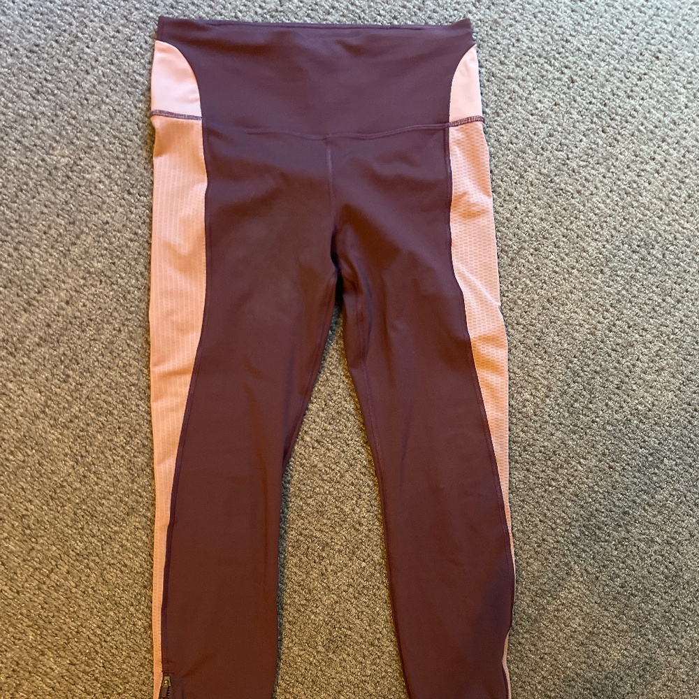 Athleta running legging aubergine purple maroon size small Allyson Felix - Picture 1 of 5